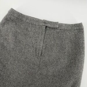 Lauren Ralph Lauren Petite Pencil Skirt Gray Wool Blend Angora Blend Womens 10P
